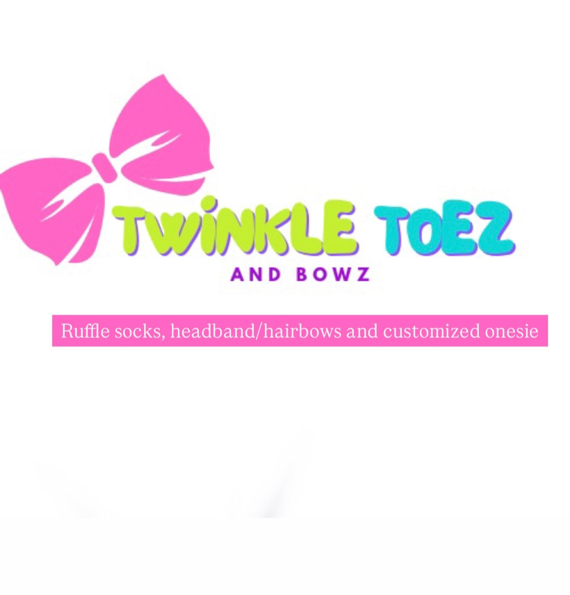 Bundle: Ruffle Socks, Headband/ Hair bows, Customized Onesie