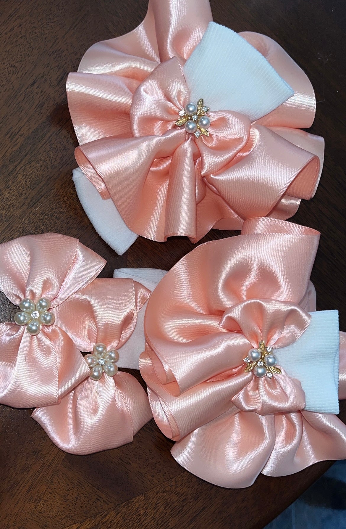 Solid Color Ruffles with 2 Hairbows